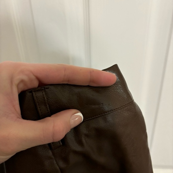 Princess Polly Dusty Brown Leather Pants - Picture 9 of 10